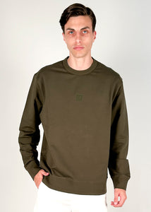 Felpa uomo logo cp company verde
