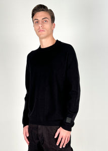 MAGLIA GIROCOLLO IN LANA MERINO EXTRA FINE UOMO NERO