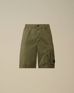 BERMUDA CARGO 50 FILI STRETCH CON LENTE LOOSE FIT VERDE UOMO