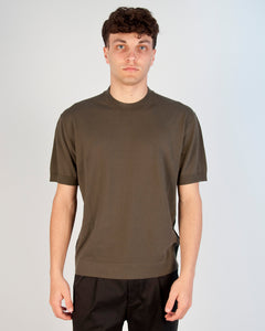 MAGLIA GIROCOLLO MANICA CORTA UOMO VERDE UOMO