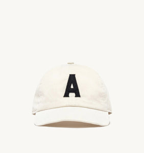 CAPPELLO DA BASEBALL VELLUTO A COSTINE CON LOGO UNISEX PANNA