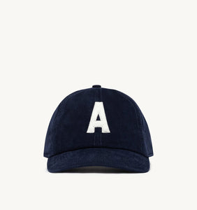 CAPPELLO DA BASEBALL VELLUTO A COSTINE CON LOGO UNISEX BLU