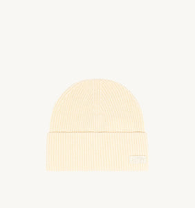 BERRETTO UNISEX CON LOGO RICAMATO BURRO