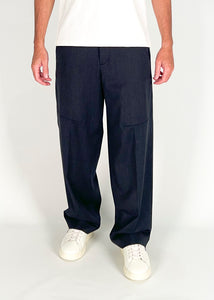 PANTALONE FRANCO UOMO LOOSE FIT BLU