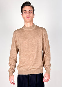MAGLIA GIROCOLLO DUE COLLI UOMO CAMMELLO