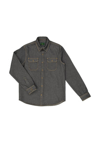 OVERSHIRT UOMO DENIM GRIGIO MANICA LUNGA