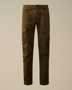 PANTALONE CARGO IN SATIN ELASTICIZZATO UOMO VERDE