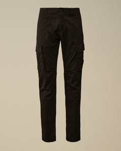 PANTALONE CARGO IN SATIN ELASTICIZZATO UOMO NERO