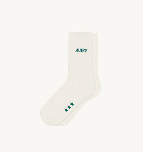 CALZINI PANNA CON LOGO JACQUARD VERDE UNISEX
