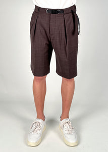 BERMUDA PANTALACCIO CON PENCHES MARRONE UOMO