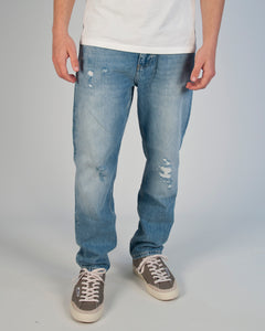 DENIM YELLOWSTONE CROPPED FIT LAVAGGIO MEDIO CHIARO ROTTO UOMO